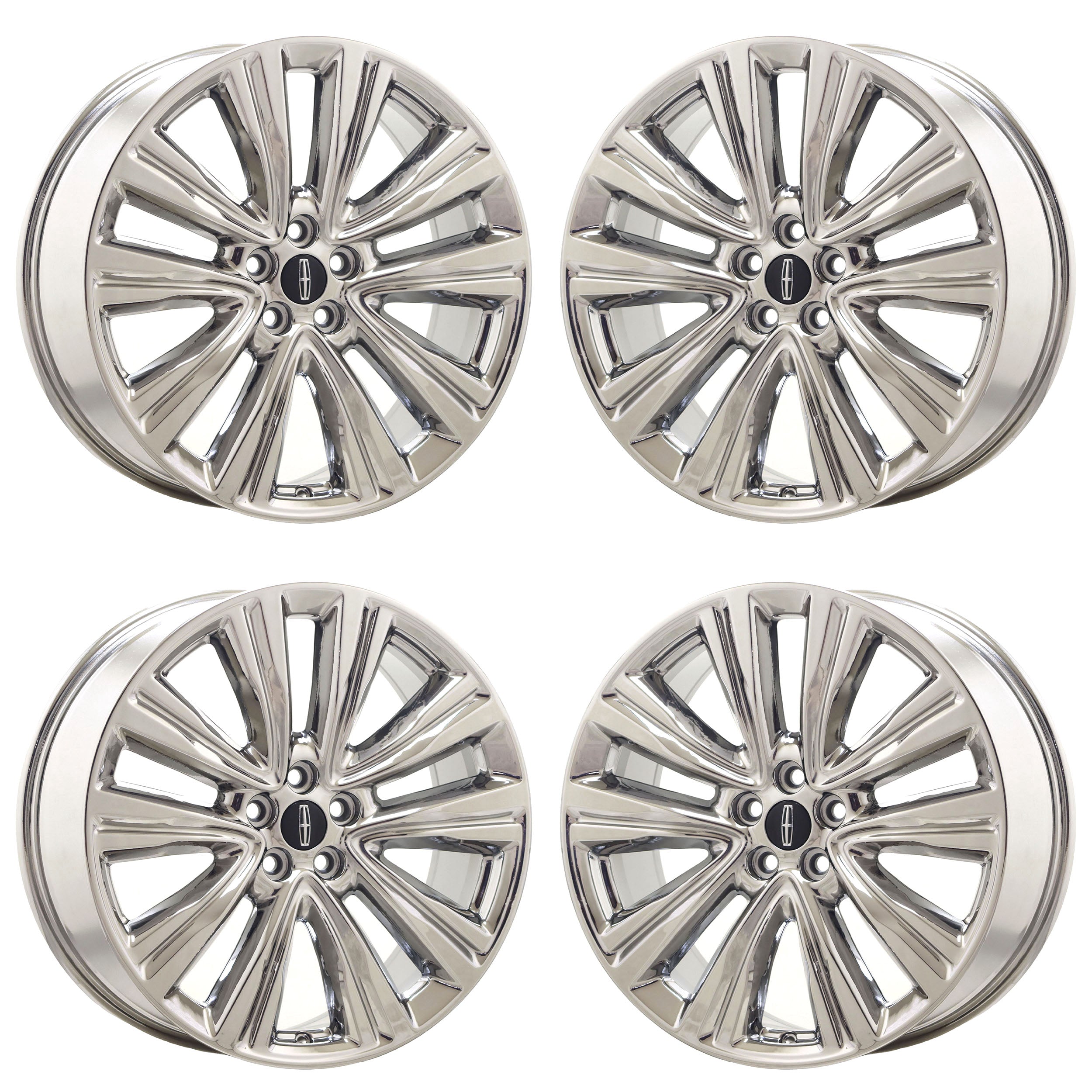 20" Lincoln MKX Bright Chrome wheels rims Factory OEM set 10074 EXCHANGE